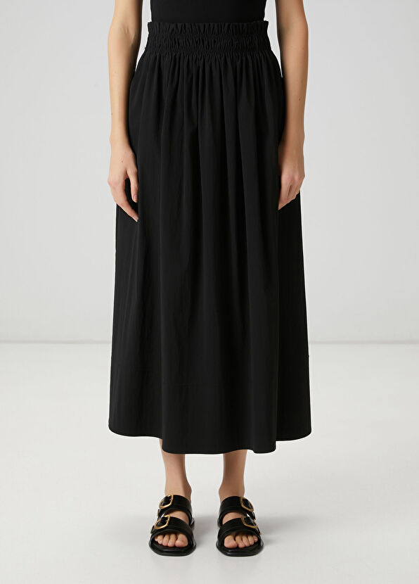 Beymen Club Black Elasticated Waist Midi Skirt - 3