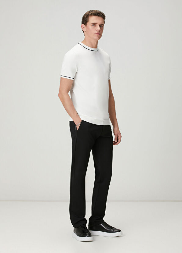 Beymen Club Off-White Goose Jacquard Short-Sleeved Sweater - 3