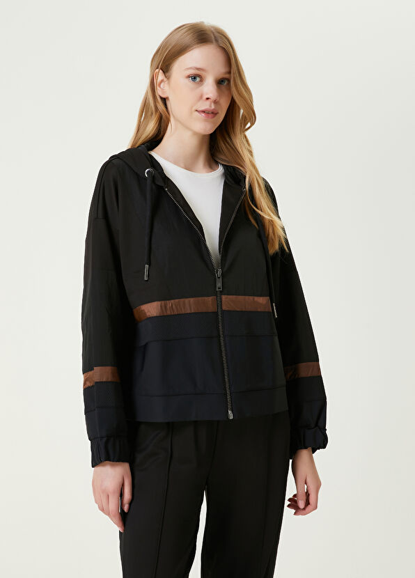 Beymen Club Siyah Kapüşonlu Garni Detaylı Sweatshirt - 1