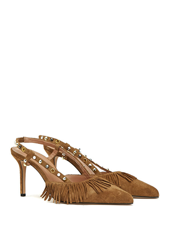 Beymen Club Camel Troklu Süet Topuklu Ayakkabı - 2