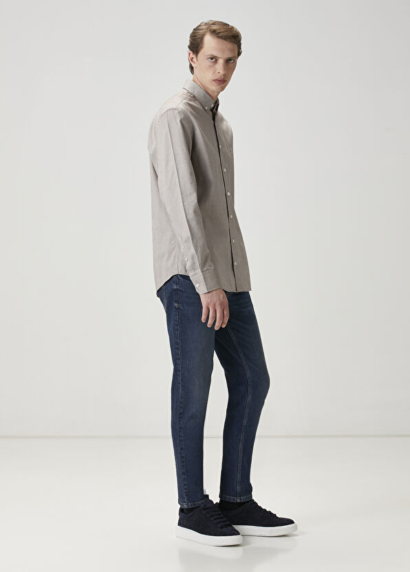 Beymen Club Comfort Fit Mink Oxford Shirt - 3