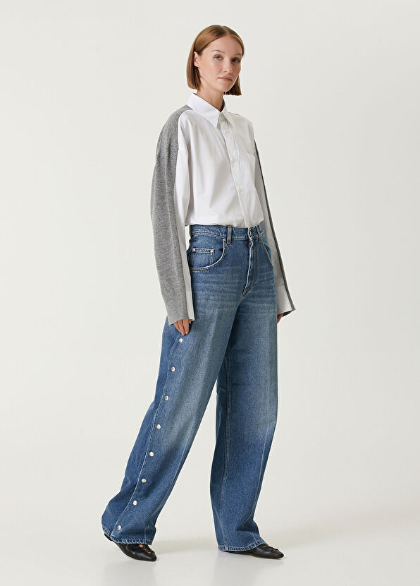 Stella McCartney Gri Yün Hırka - 2