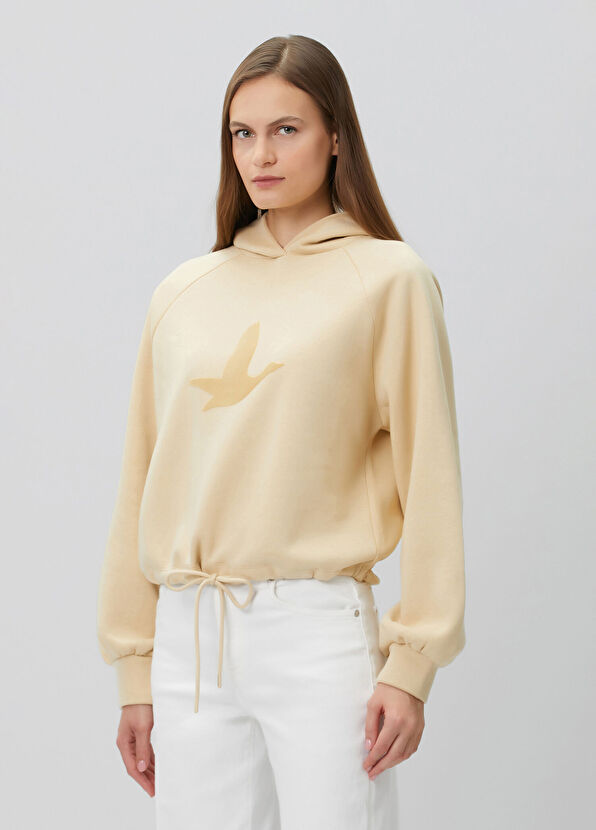 Beymen Club Krem Kapüşonlu Sweatshirt - 3