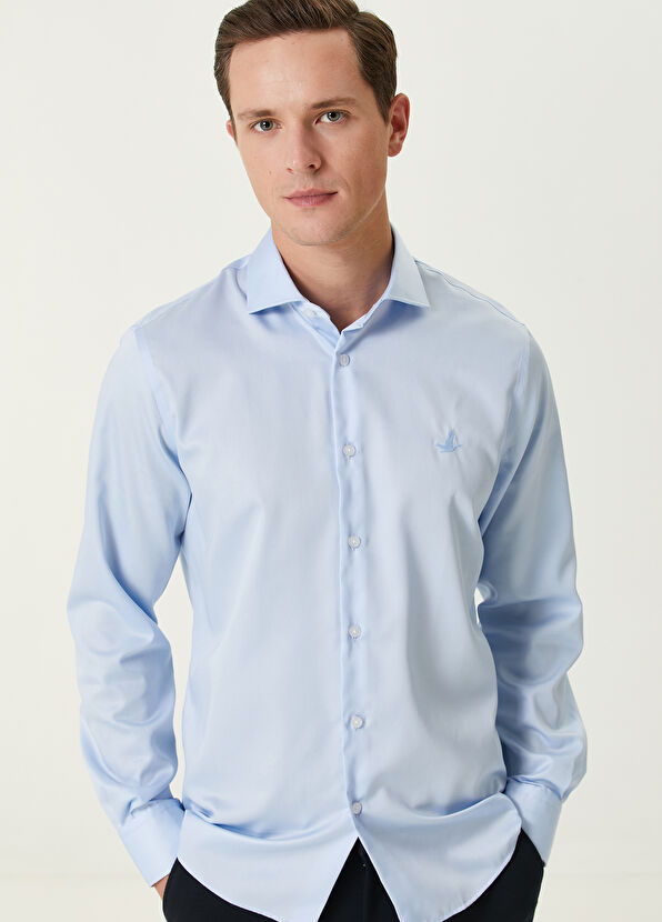 Beymen Club Comfort Fit Non Iron Mavi Gömlek - 2