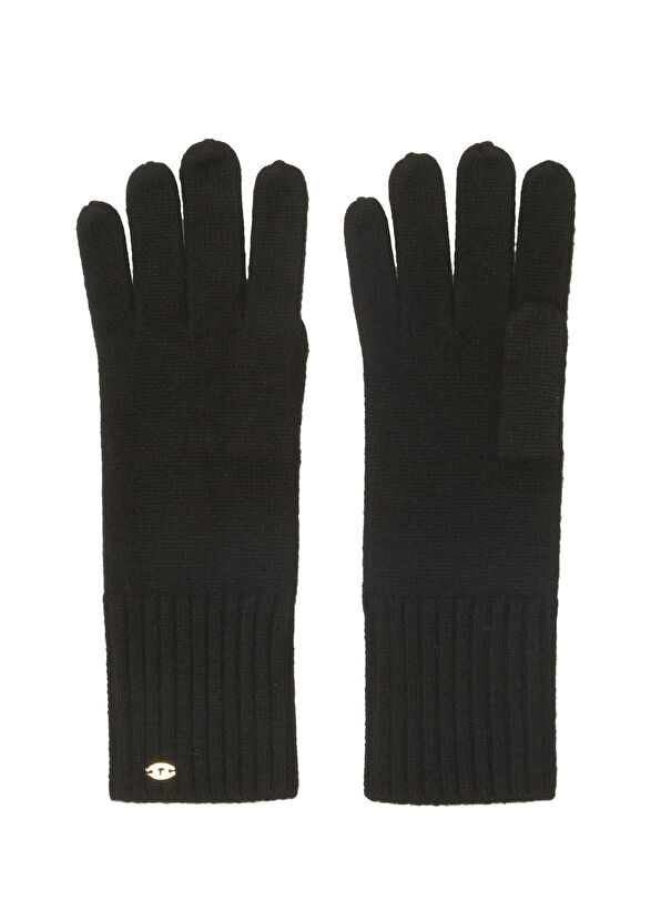Beymen Club Black Women's Long Cashmere Gloves - 1