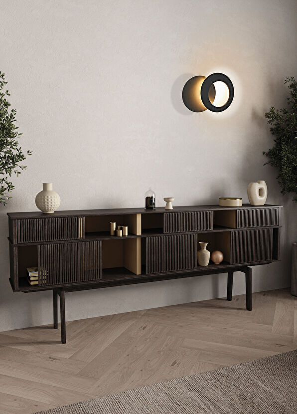 Bakara Collection Toronto Siyah Alüminyum Aplik 26 cm - 2