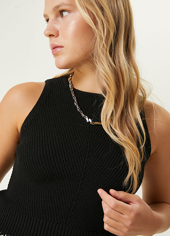 Beymen Club Siyah Halter Yaka Triko Atlet - 2