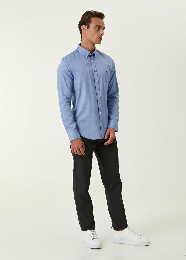 Beymen Club Slim Fit Koyu Mavi Oxford Gömlek - 2