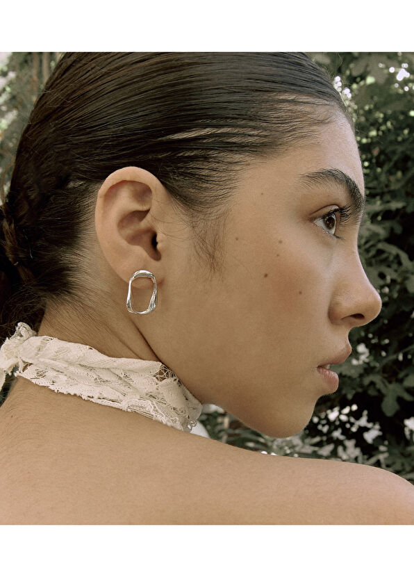 Mishka Wave Mini 925 Ayar Gümüş Küpe - 2