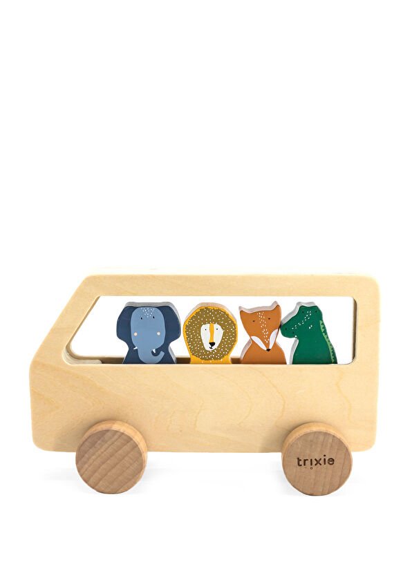 Trixie Colorful Bus Wooden Toy - 1