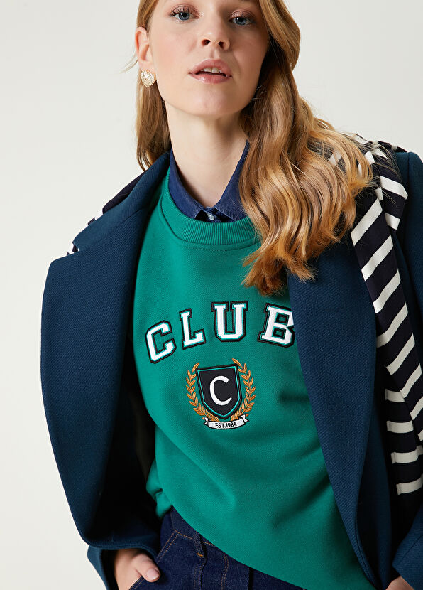 Beymen Club Club Yeşil Logolu Sweatshirt - 2