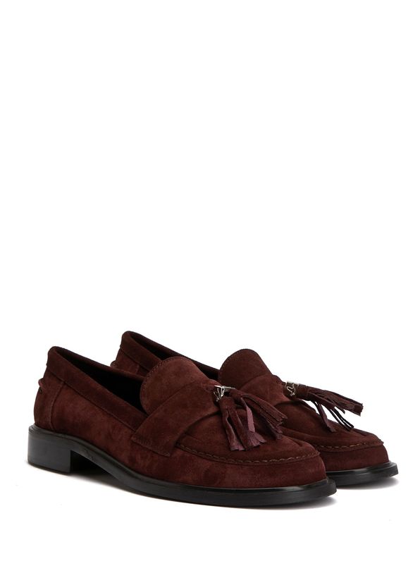 Beymen Club Bordo Püsküllü Kadın Deri Loafer - 2