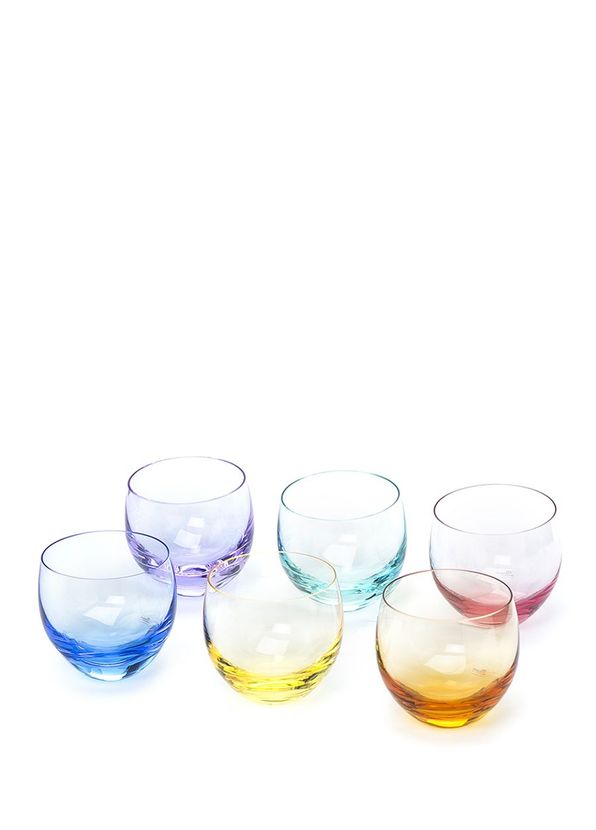 Moser 6lı Renkli Kristal Bardak Seti - 1