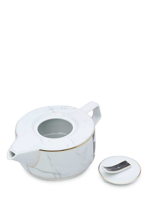 Vista Alegre Atlantis Carrara Siyah Beyaz Desenli Porselen Demlik - 2