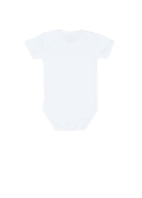 3lü Beyaz Unisex Bebek İç Giyim Tulum Seti - Görsel 3