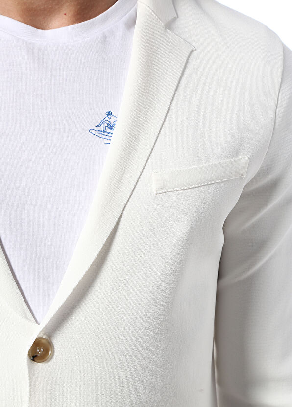 Beymen Club Beyaz Kelebek Yaka Ceket - 4