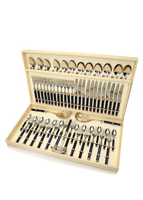 Rivadossi Giada Champagne - Set di Posate per 6 Persone, 24 Pezzi - 100