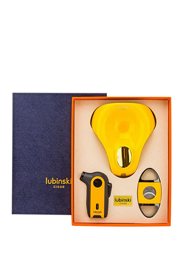 Lubinski Sarı Gold Yeni Stil Üçlü Puro Seti - 2