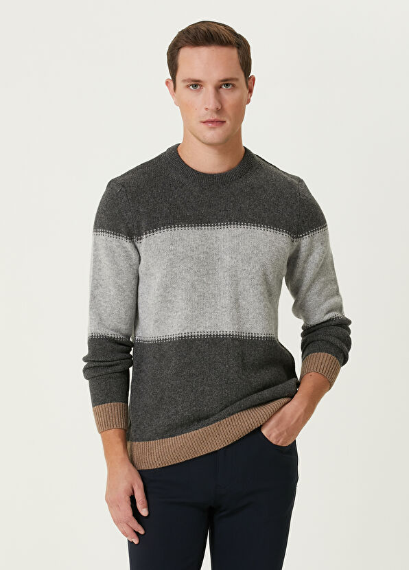 Beymen Club Anthracite Wool Sweater - 1