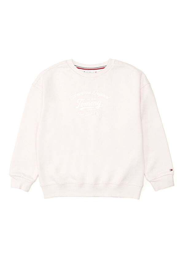 Tommy Hilfiger Script Pembe Kız Çocuk Sweatshirt - 1