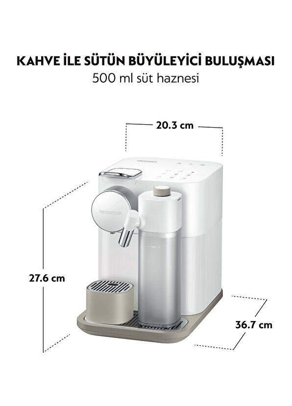 Nespresso Gran Lattissima White Coffee Machine - 4