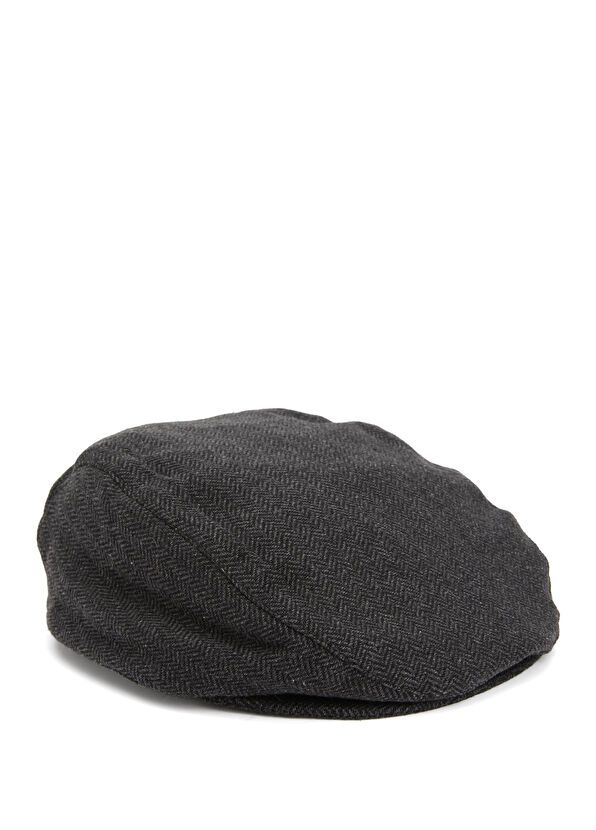 Grevi Siyah Beyaz Desenli Erkek Şapka - 1