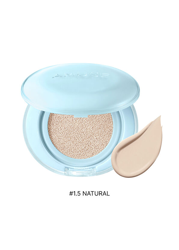 Amuse Airy Pore Cover Cushion #1.5 Natural Uzun Süre Kalıcı Gözenek Blurlayıcı Mat Bitişli Peptitli Cushion Fondöten 15 gr - 2