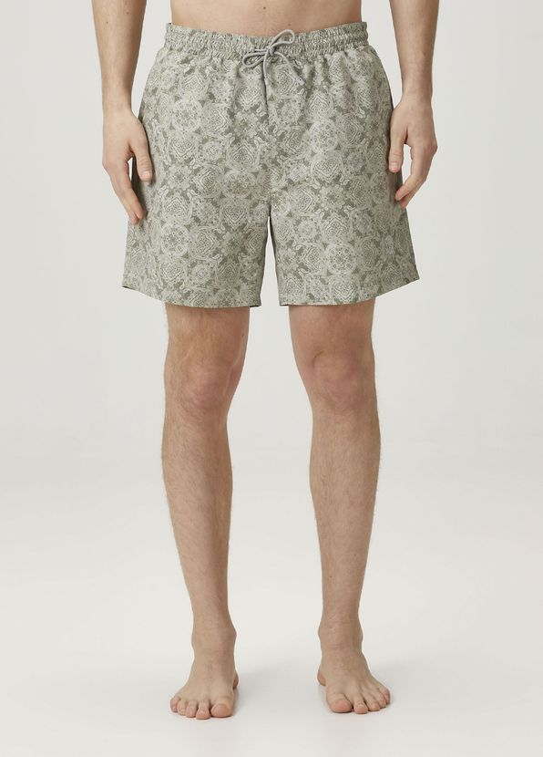 Brunello Cucinelli Khaki Paisley Patterned Swimsuit - 2