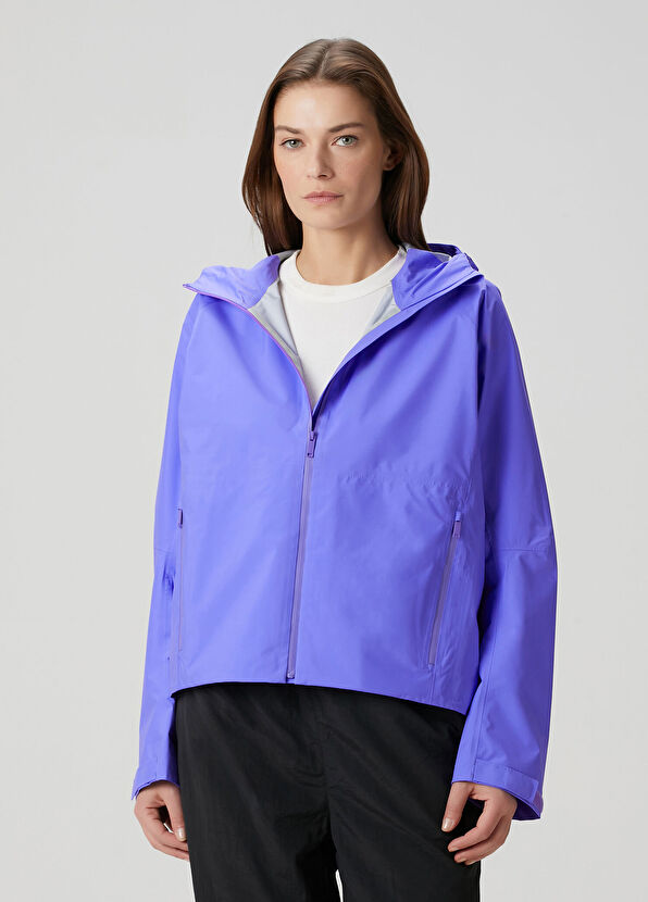 Horizon Lila Kapüşonlu Yağmurluk - Görsel 2