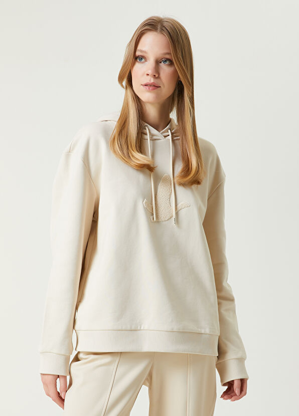 Beymen Club Beige Logo Hoodie - 1