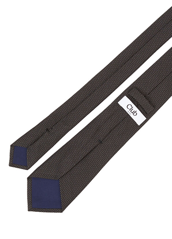 Beymen Club Black Herringbone Pattern Men's Silk Tie - 2