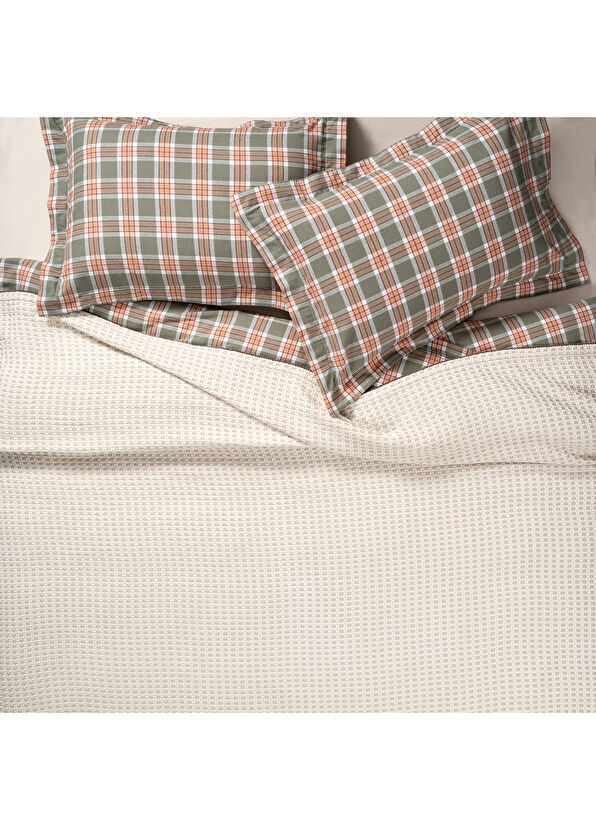 Zsa Zsa Zsu Costa Natural 100% Cotton Edge Embroidered Double Piqué 200 x 220 cm - 2