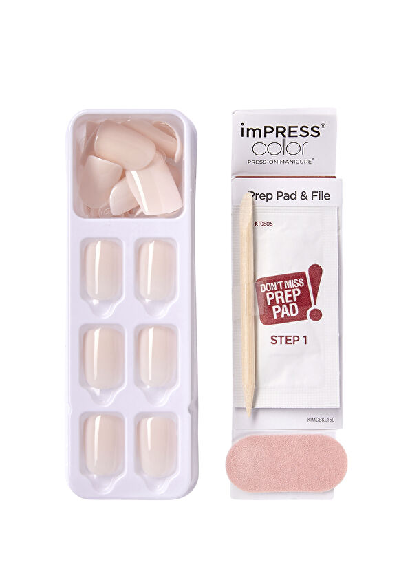 Impress Color Nude Self-Adhesive Short Fake Nail - 4