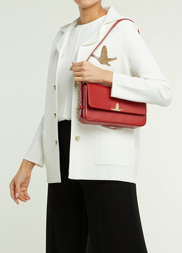 Beymen Club Milano Kırmızı Kadın Deri Omuz Çantası - 2