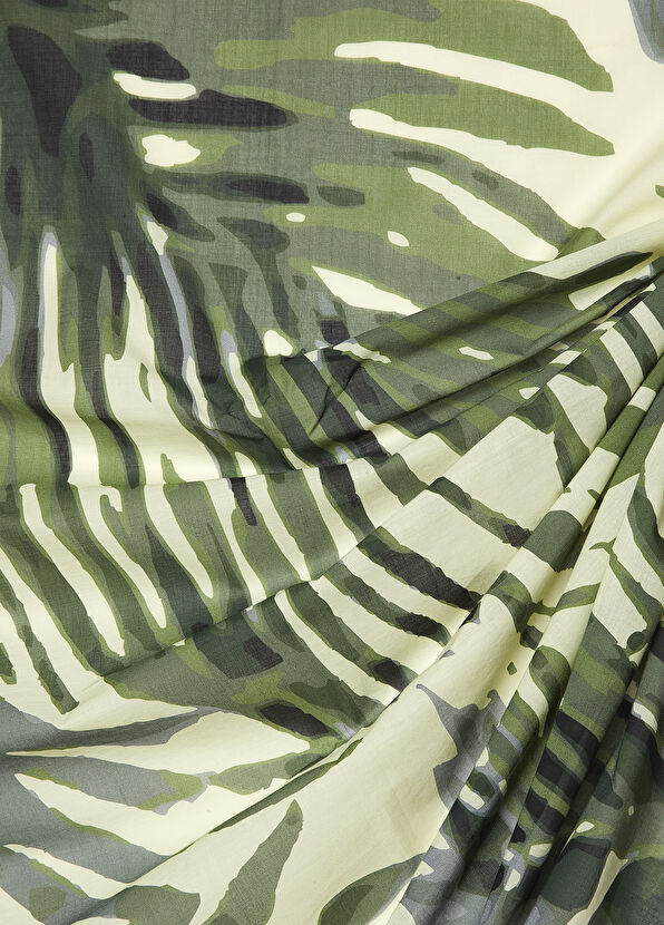 Beymen Club Yeşil Palmiye Desenli Kadın Şal - 2