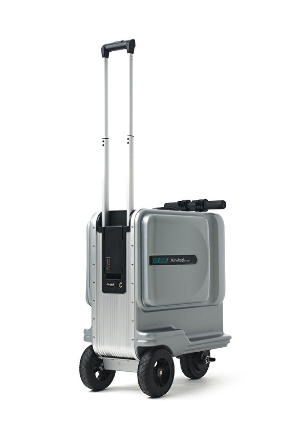 SE3T Gri Kayıtlı Bagaj Elektrikli Binilebilir Scooter Valiz - Görsel 5