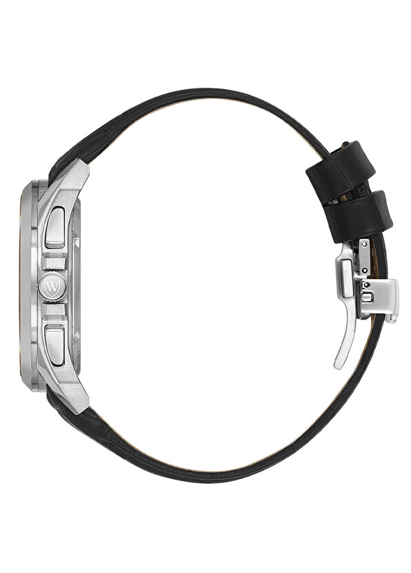 Wainer WA.19400-B Siyah Deri Erkek Kol Saati - 2