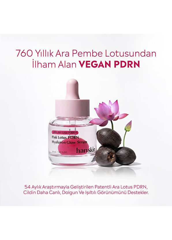 Hanskin Pink Lotus PDRN Hyaluron Glow Yaşlanma Karşıtı Cilt Serumu 30 ml - 3
