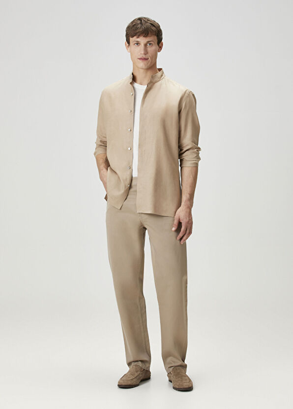 Zegna Bej Keten Gömlek - 2