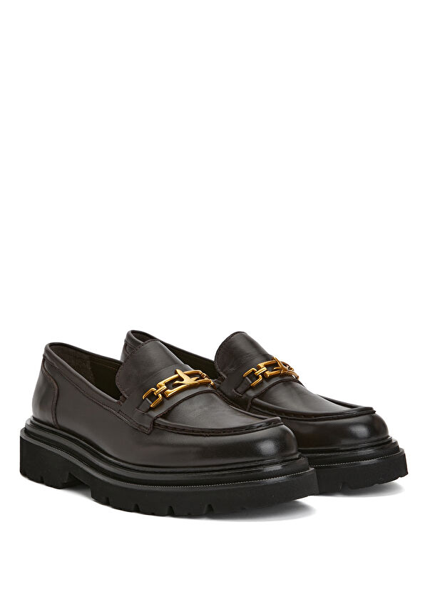 Beymen Club Dark Brown Women's Skin Loafer - 2