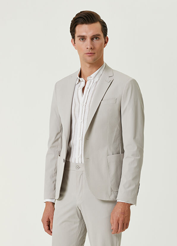 Beymen Club Slim Fit Taş Fitil Dokulu Takım Elbise - 3