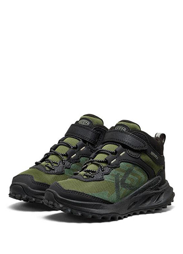 Keen Zionic Black Bronze Green Waterproof Unisex Kids Hiking Boots - 2