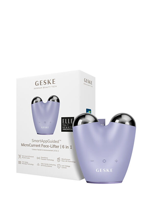 Geske MicroCurrent Face Lifter Purple Vibrating Microcurrent Anti-Aging Face and Body Tightening Device - 1
