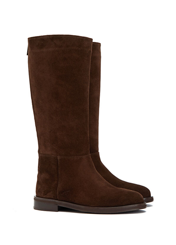 Beymen Club Brown Women's Suede Riding Boots - 2