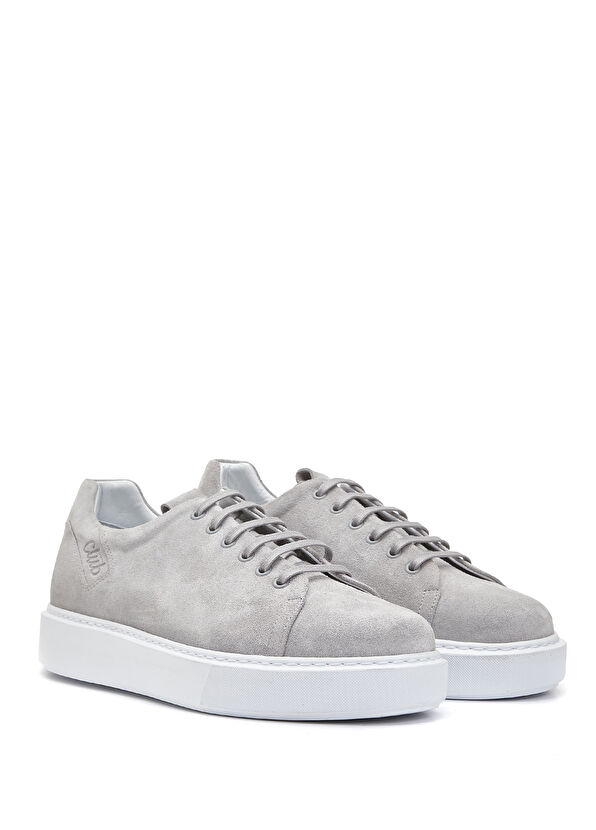 Beymen Club Gri Logolu Erkek Deri Sneaker - 2