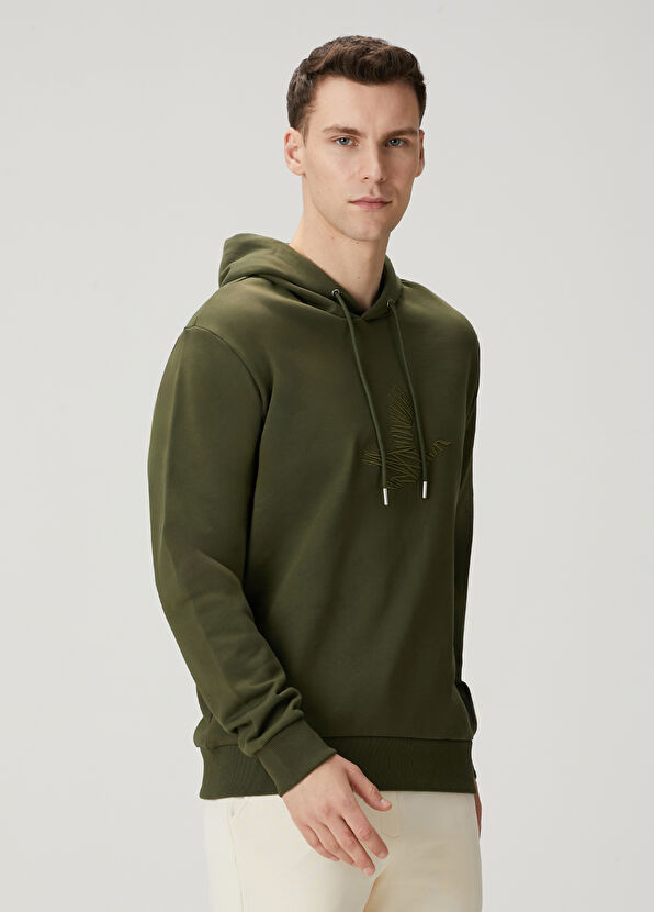 Beymen Club Haki Kapüşonlu Sweatshirt - 2