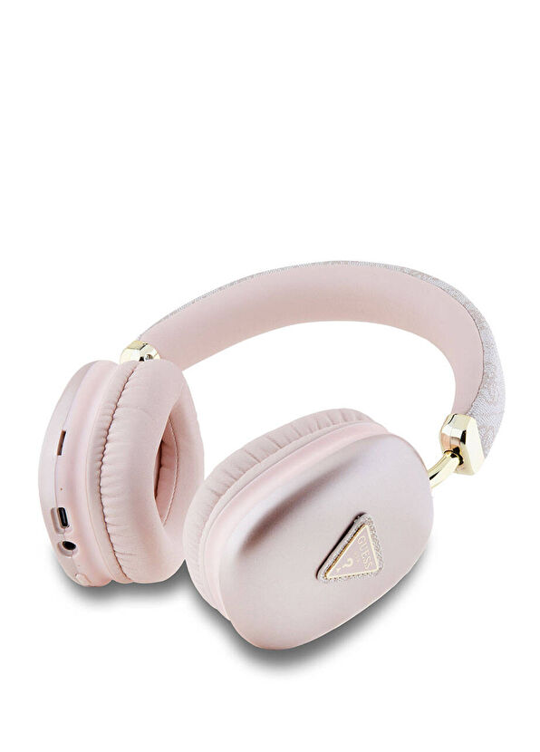 Guess Triangle Desenli Bluetooth 5.3 Pembe Kulak Üstü Kulaklık - 2