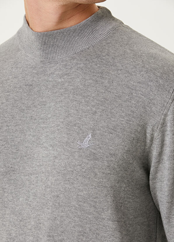 Beymen Club Gri Yarım Balıkçı Yaka Kazak - 4