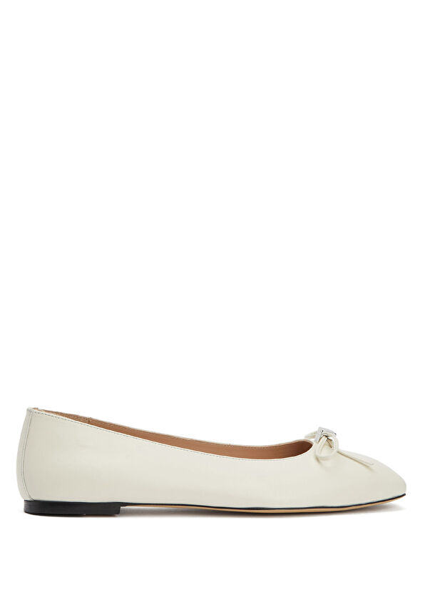 Beymen Club Ecru Goose Logo Cube Accessory Ballet Flats - 1