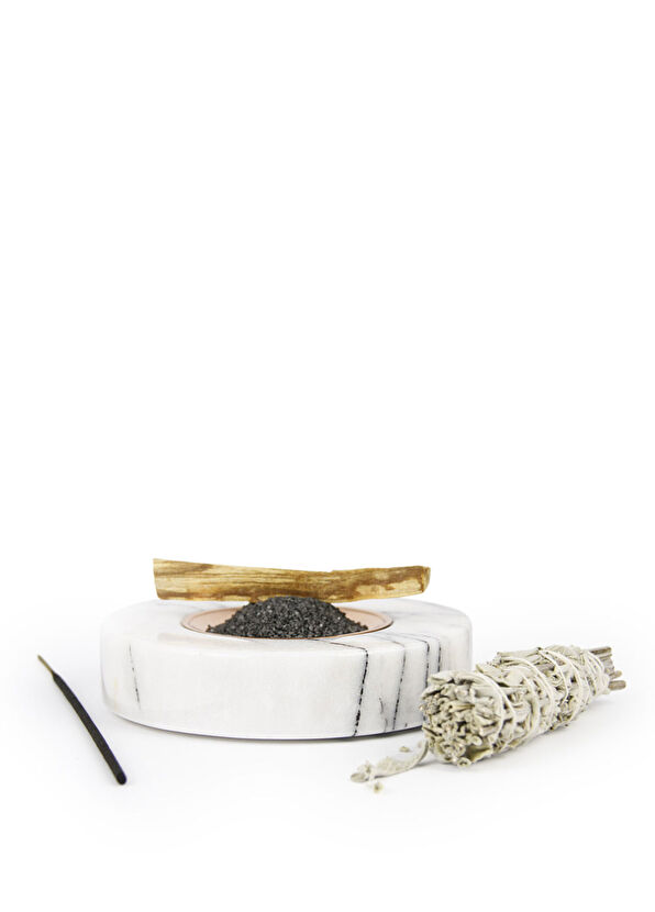 Coho Objet Coho Crystal Circle Bakır Kaseli Mermer Tütsü Tabağı - 4